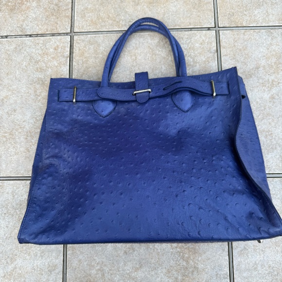Furla Ostrich Print Leather Purse - Picture 3 of 14